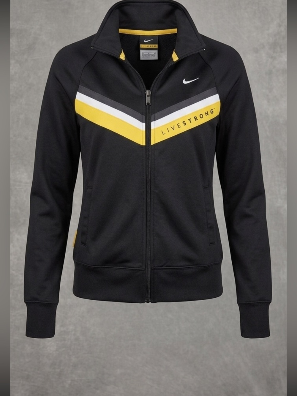 Nike Livestrong Track Jacket M | Black Full Zip Athletic Zip-Up